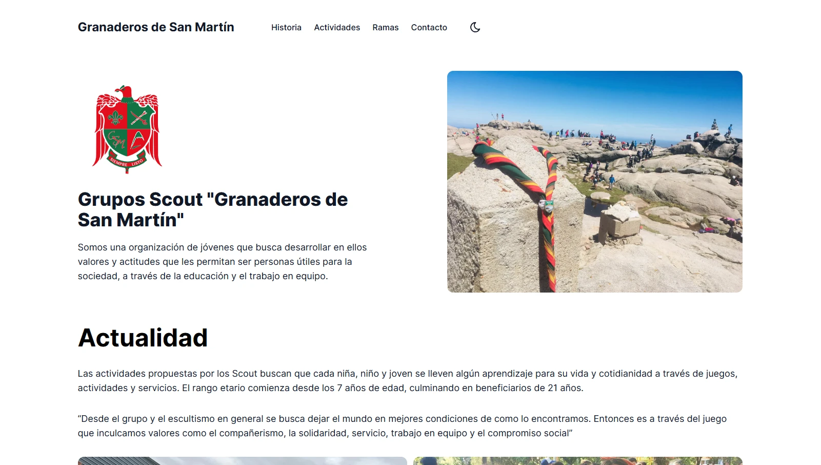 Sitio web de Grupo Scout